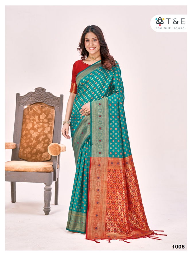 T And E Aagman Designer Silk Saree Catalog